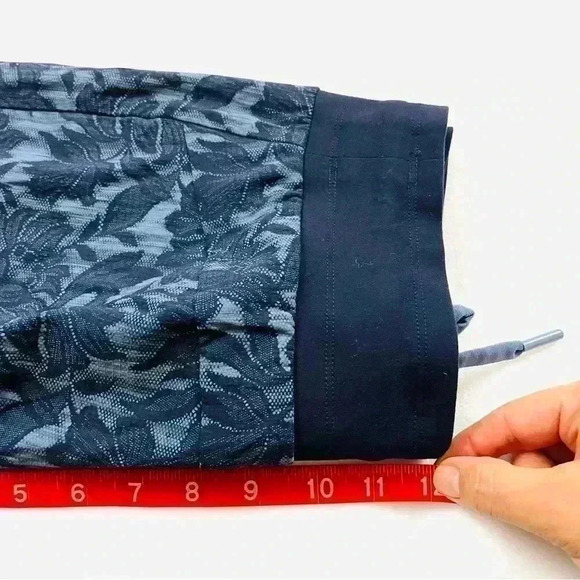 Athleta Trekke North Blue Floral Drawstring Mid-Rise Full Length Jogger Size 4 - Picture 14 of 15